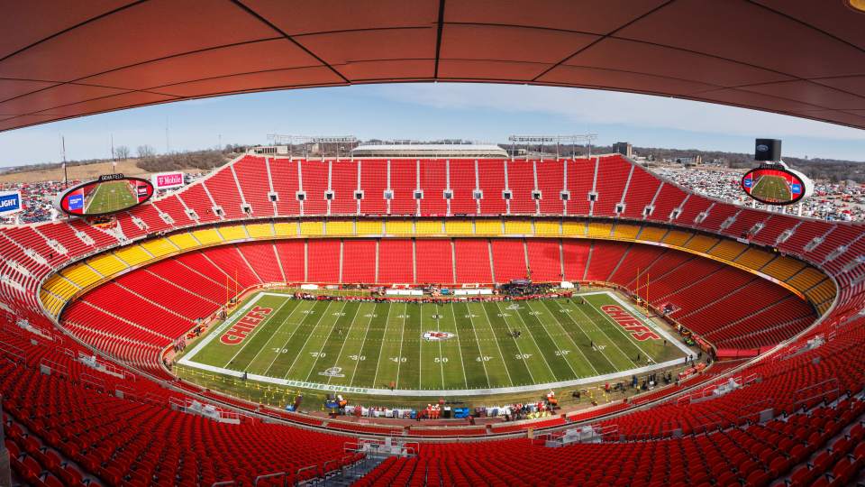 General panoramic view of Arrowhead Stadium 