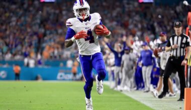 NFL rushing leader 2025: James Cook moves into first place over Jonathan Taylor