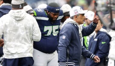 Seahawks-Falcons Thursday injury report: Anthony Bradford injures calf in practice