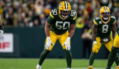 Packers RT Zach Tom, S Evan Williams expected to miss Bears game