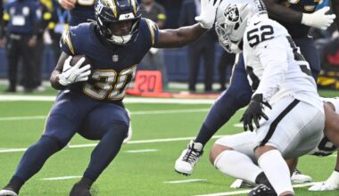 Las Vegas Raiders-Los Angeles Chargers score: Raiders trampled for season sweep