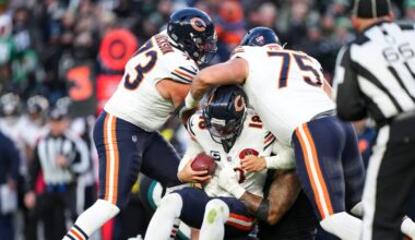 Caleb Williams, Bears OL analysis: Sacks allowed vs. Eagles, NFL Week 13