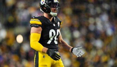 Steelers star T.J. Watt hospitalized; availability for Monday’s game against Dolphins in doubt