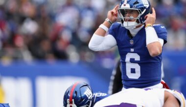 Mike Kafka press conference: NY Giants coach — Jaxson Dart not regressing