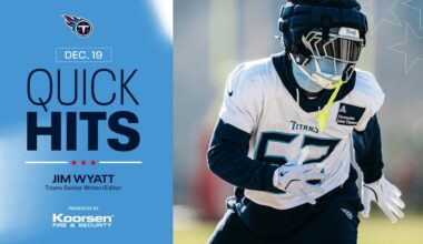 Quick Hits After Friday's Titans Practice 