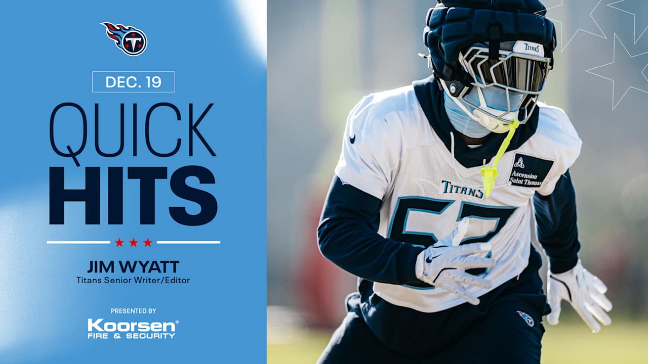 Quick Hits After Friday's Titans Practice 