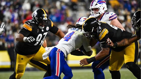 Steelers defensive tackle Cameron Heyward (97) during a regular season matchup between the Pittsburgh Steelers and the Buffalo Bills.