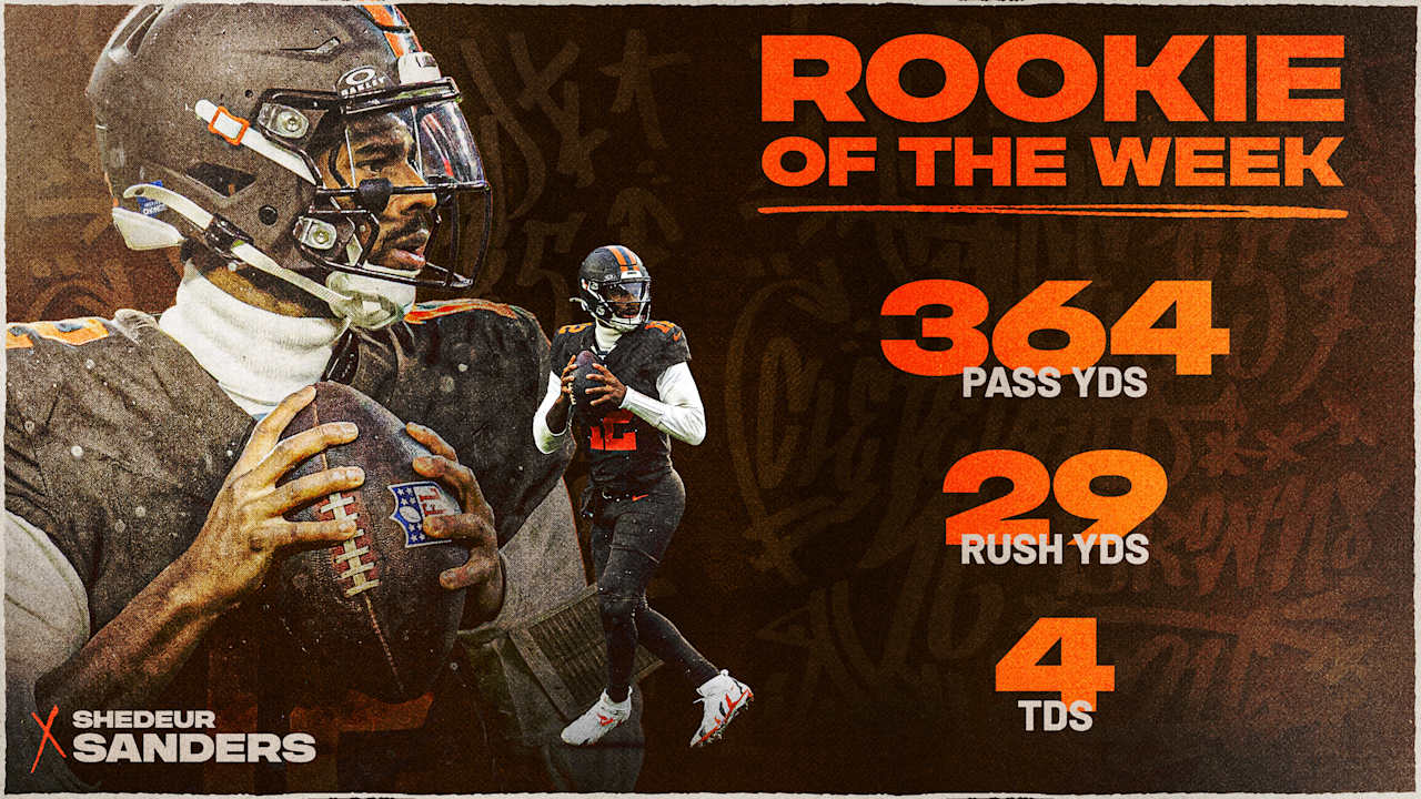 Shedeur Sanders named NFL Rookie of the Week for Week 14