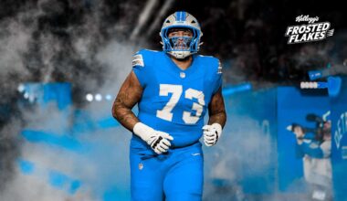 Detroit Lions HC Dan Campbell 'hopeful' OL Christian Mahogany can return for Lions-Steelers