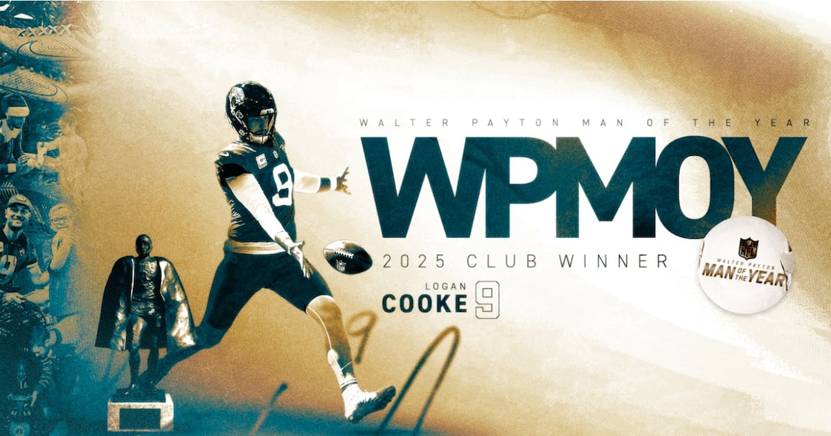 Jaguars punter Logan Cooke nominated for Walter Payton Man of the Year Award – Action News Jax