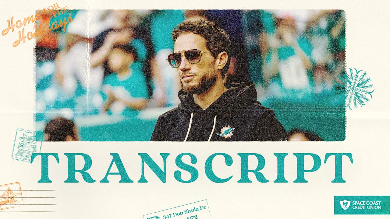 Transcript: Mike McDaniel's Postgame Media Availability