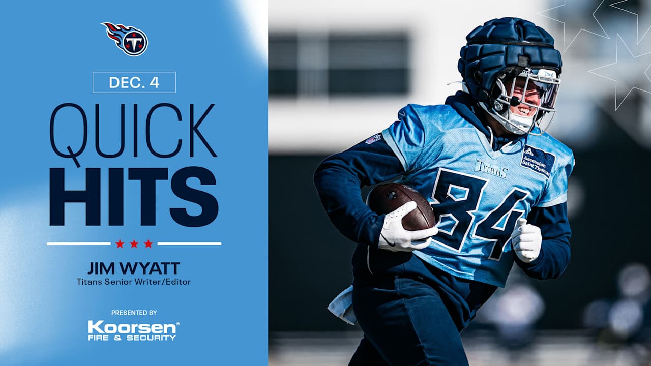 Quick Hits After Thursday's Titans Practice 