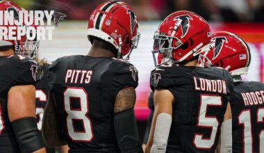 Drake London out, 4 starters questionable vs. Tampa Bay Buccaneers