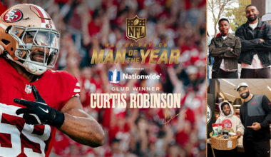 LB Curtis Robinson Named 49ers Club Winner for Walter Payton NFL Man of the Year Award 