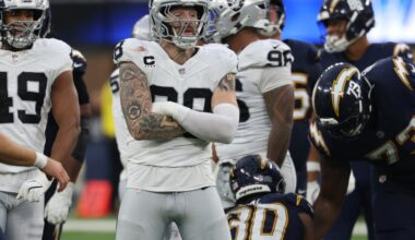 Defensive end Maxx Crosby is active Sunday against Denver Broncos