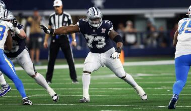 Tyler Smith to start at left tackle for the remainder of 2025 season 