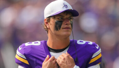 JJ McCarthy in a Vikings uniform
