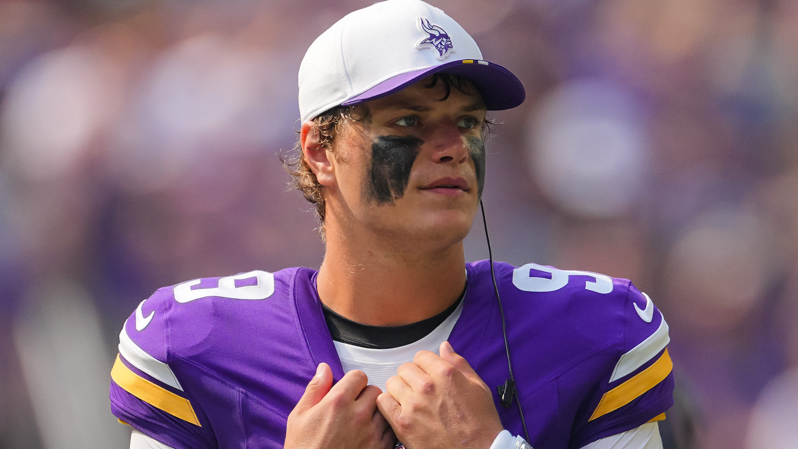 JJ McCarthy in a Vikings uniform