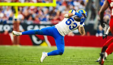 Nate Landman intercepts Jacoby Brissett - Los Angeles Rams Highlights