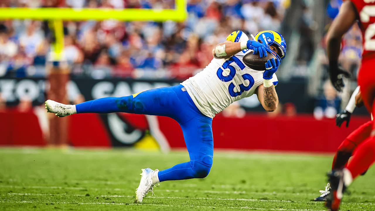 Nate Landman intercepts Jacoby Brissett - Los Angeles Rams Highlights