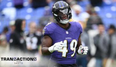 Ravens Activate Jay Higgins IV From Injured Reserve to 53-Man Roster