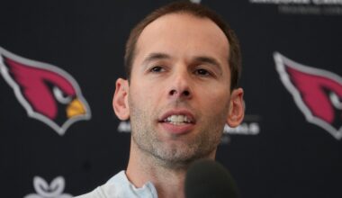 Jonathan Gannon with the media