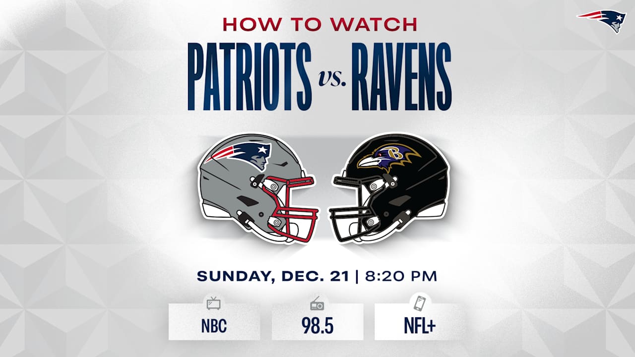 How to Watch/Listen: Patriots at Ravens