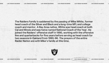 Raiders mourn the passing of Mike White