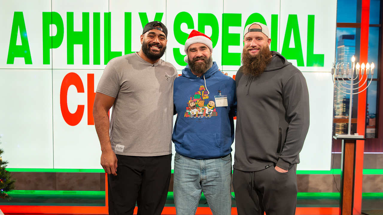 Jason Kelce, Lane Johnson, and Jordan Mailata give unforgettable night to Philadelphia community
