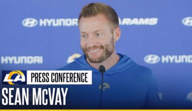 Sean McVay talks about Byron Young & Jared Verse's friendship, Joe Coniglio's growth & injury updates