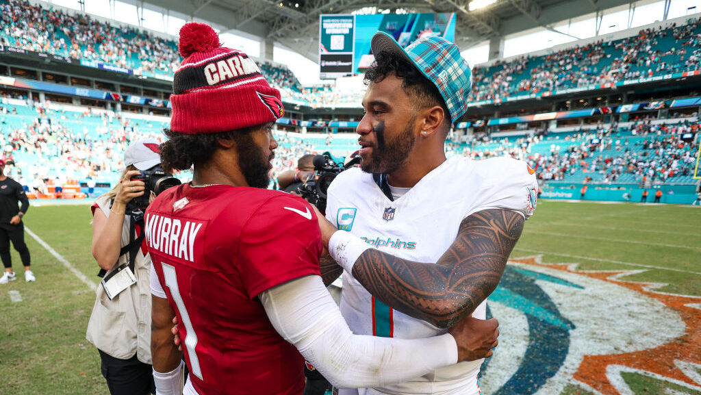 Cardinals' Kyler Murray and Miami's Tua Tagovailoa...