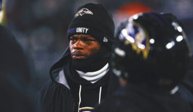 Ravens QB Lamar Jackson Absent From Wednesday's Practice With Back Injury