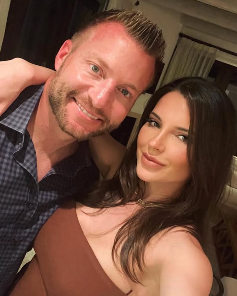 Sean McVay with his wife, Veronika Khomyn.