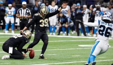 Shough's clutch drive and Smyth's kick lift the Saints past the Panthers, 20-17 :: WRALSportsFan.com