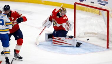 Neighbours and Thomas score twice to lead the Blues over the Panthers 6-2 :: WRALSportsFan.com
