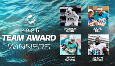 Dolphins Announce 2025 Team Award Winners