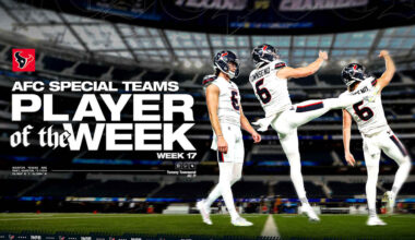 Houston Texans P Tommy Townsend named AFC Special Teams Player of Week