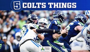Philip Rivers' late completion to Alec Pierce, how injuries impacted loss to Seahawks, context for defense not allowing a touchdowns in defeat