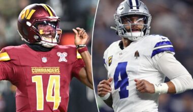 Cowboys vs. Commanders : NFL Week 17 Christmas Day odds, pick, best bet
