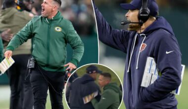 Matt LaFleur, Ben Johnson exchange awkward no-look handshake