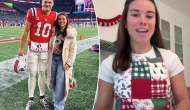 Patriots' Drake Maye opens up on wife's viral baking fame