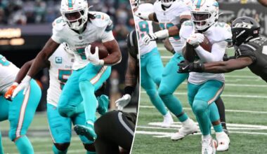 Aaron Glenn laments Jets' 'BS' rushing defense after Dolphins erupt for 239 yards