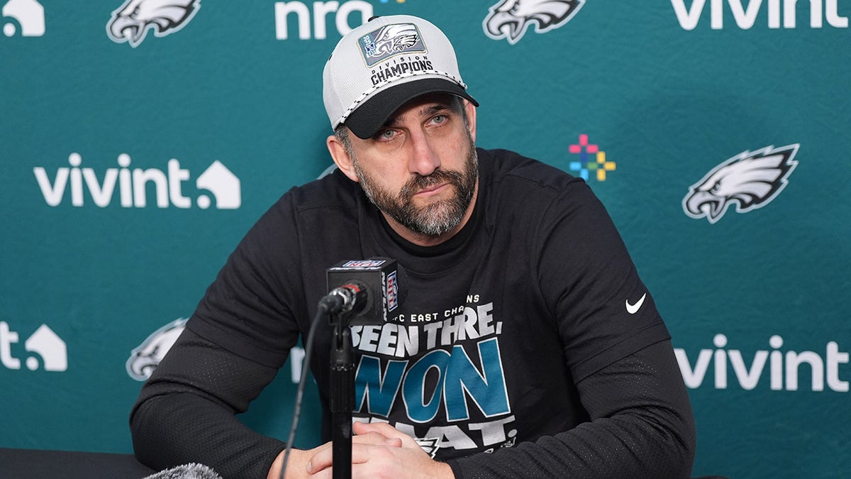 Nick Sirianni talks to the media