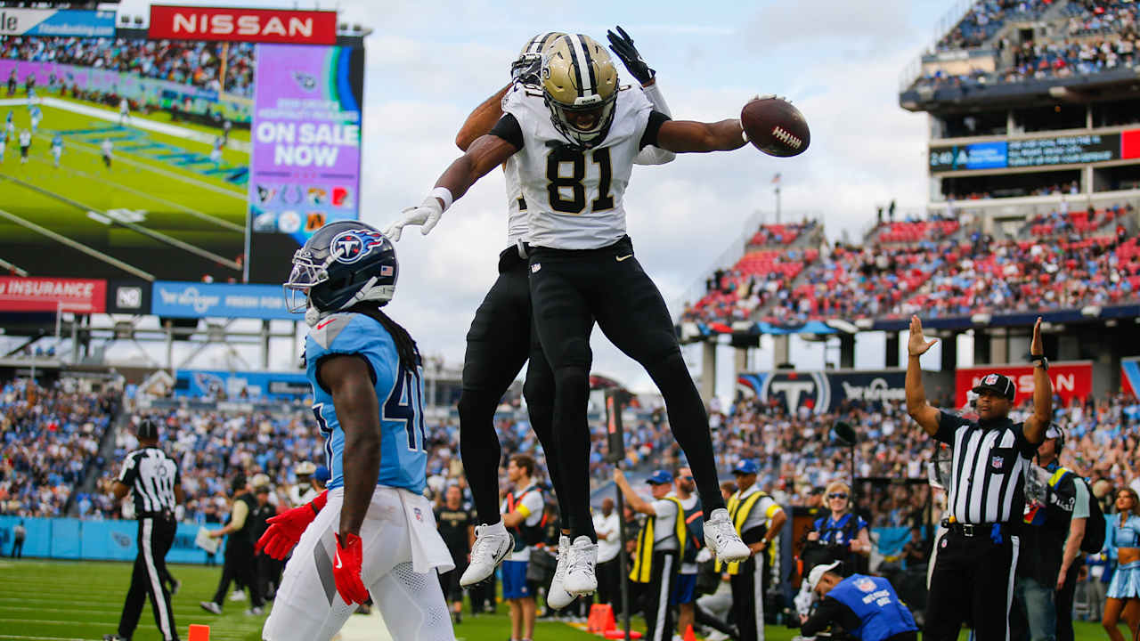 Saints mount furious second-half rally in 34-26 win against Titans