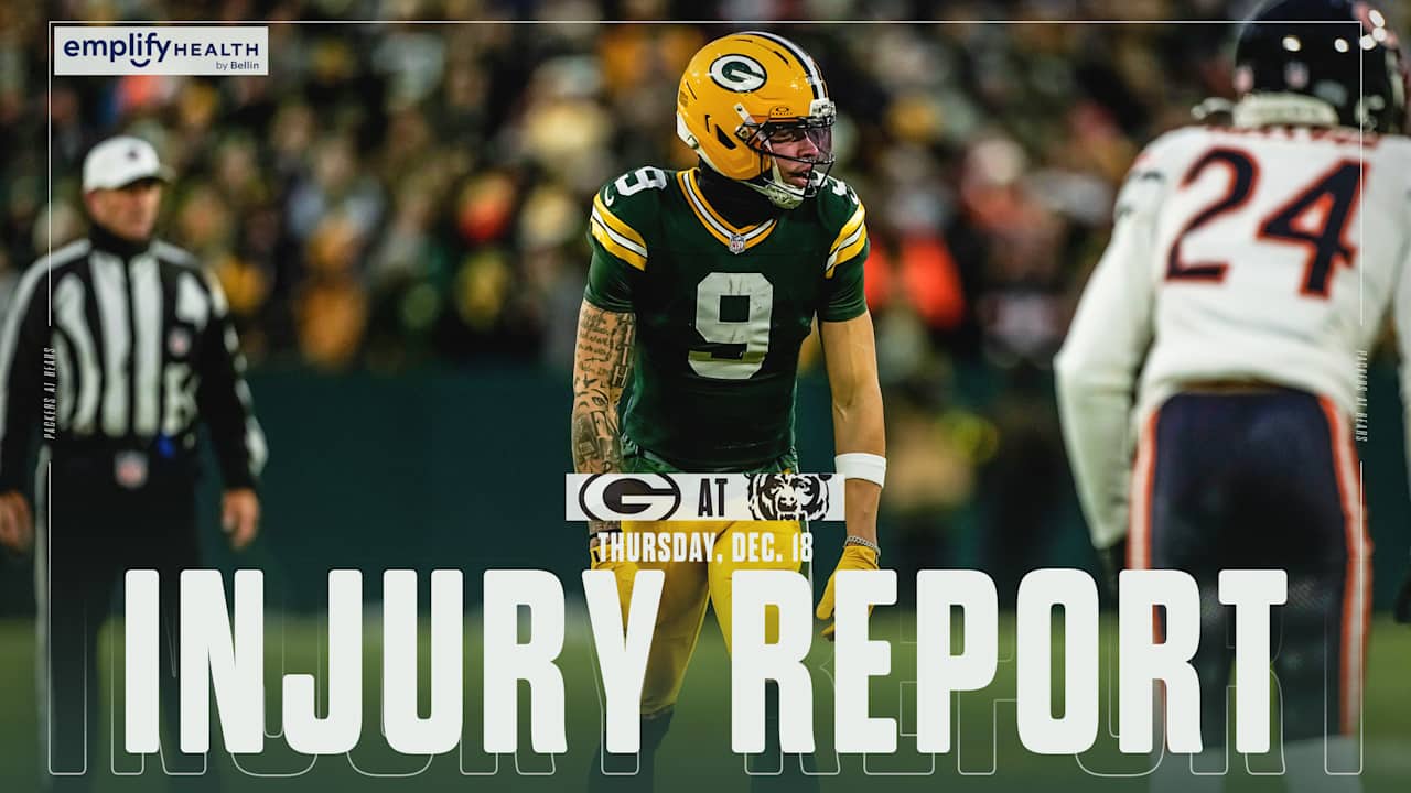 Packers list 10 questionable, rule out three vs. Bears