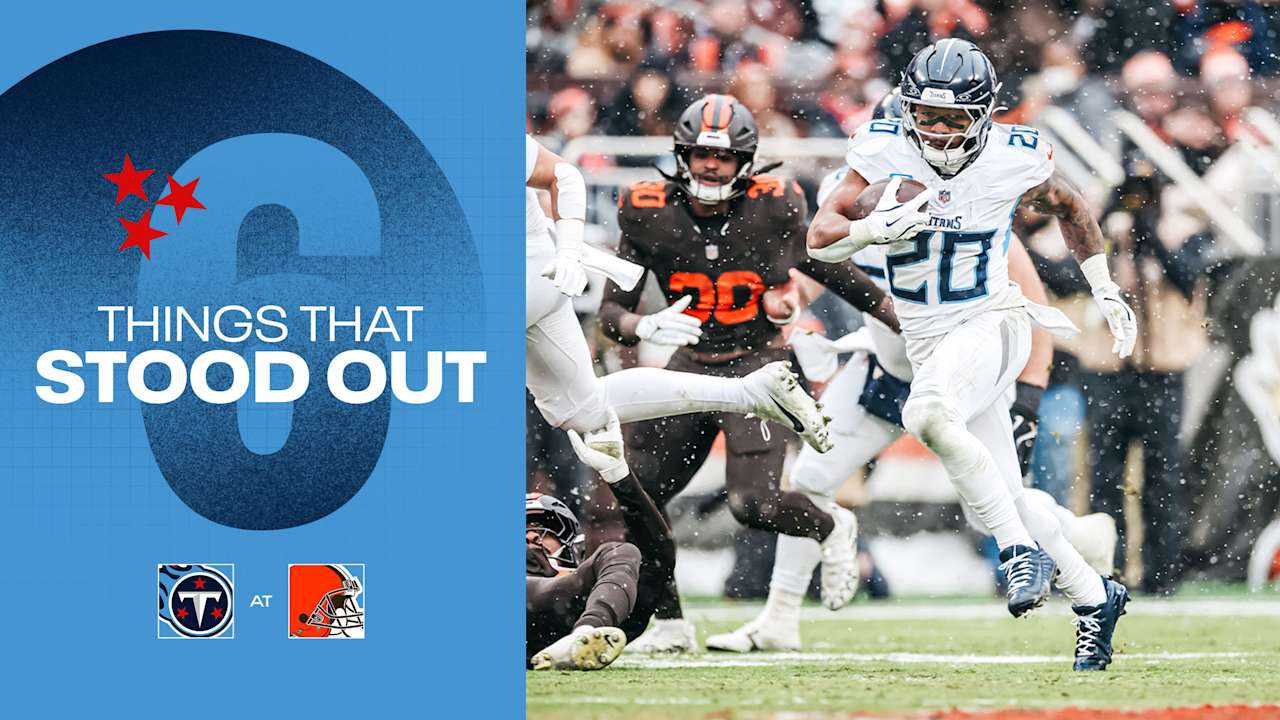 Six Things That Stood Out for the Titans in Sunday's 31-29 Win Over the Browns 