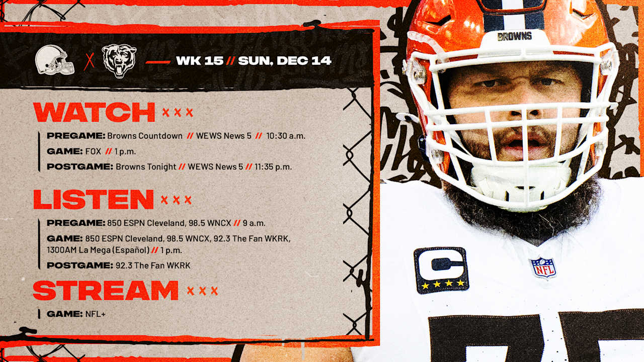 Browns vs. Bears How to Watch, Listen & Live Stream