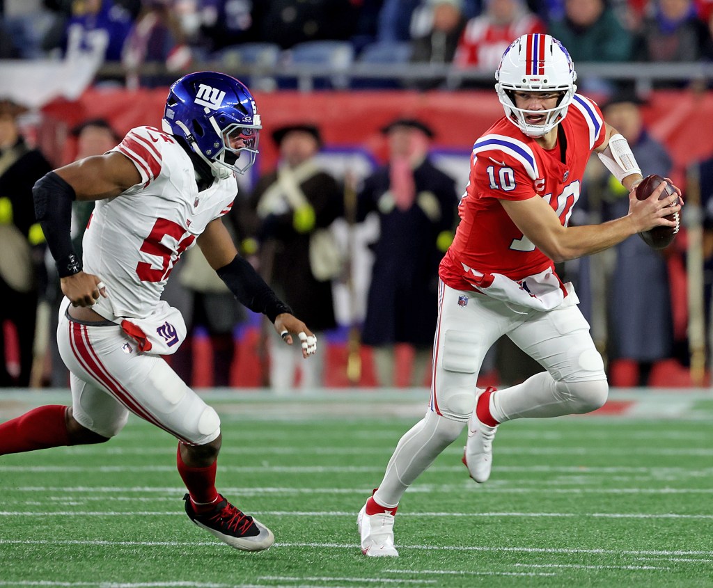 How Drake Maye inspired the Patriots' patchwork offensive line on Monday Night Football