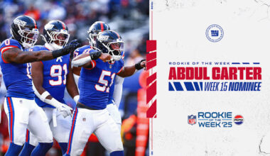 Abdul Carter nominated for Pepsi Rookie of the Week