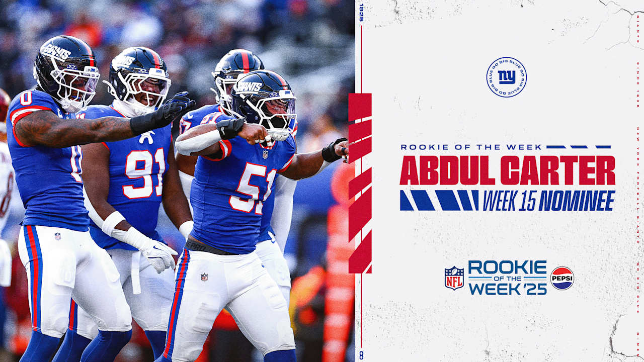 Abdul Carter nominated for Pepsi Rookie of the Week